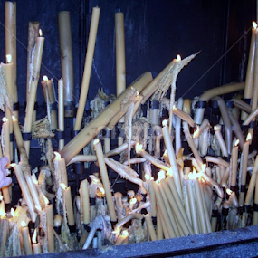 Candles in Fatima,. Portugal. by Lilly Revheim - Artistic Objects Other Objects