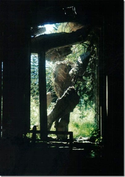 Collapsed West End of Concrete Snowshed on the Iron Goat Trail in 2000