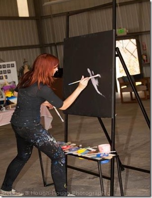 Artist Amy Burkman - Charity Wings Art Center soft opening - CharityWingsNews.blogspot.com