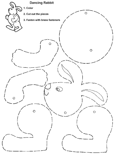 Bunny Cut Out Coloring Pages 7