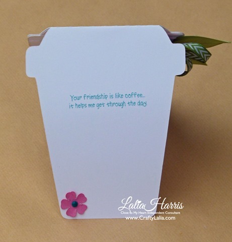 CTMH Love you a latte card B1404 Cup of Cheer