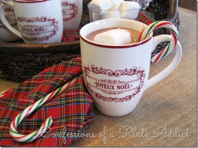CONFESSIONS OF A PLATE ADDICT Hot Cocoa Station Christmas Centerpiece
