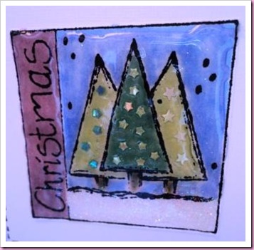 Stamped Christmas Tree Card