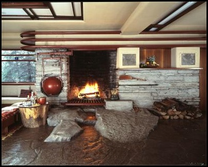 Interior fireplace