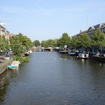 canals in haarlem in Haarlem, Netherlands 