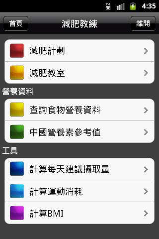 Android application Fitness Coach screenshort