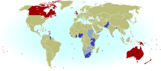 Map of the entire reign of Queen Elizabeth II (1952-2012), marking current and former realms and territories.