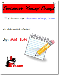 Persuasive Writing Prompt - Writing Proccess - Free