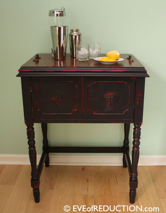 beverage bar from sewing cabinet