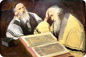 Rabino lendo e meditando