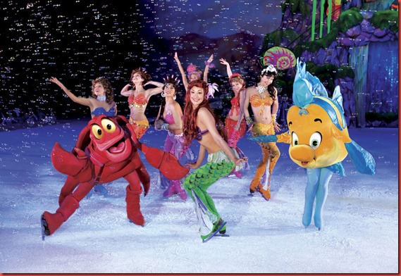 02 ARIEL AND HER FIN-CLAD SISTERS FROLIC UNDER THE SEA WITH SIDEKICKS SEBASTIAN AND FLOUNDER