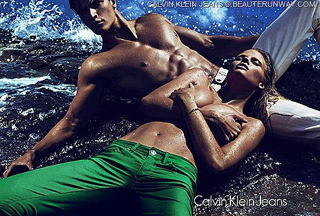 Calvin Klein Jeans Men Women  Spring Summer 2012  capsule collection  skinny, shrunken, slouchy denim Indigo, Pastel Colored