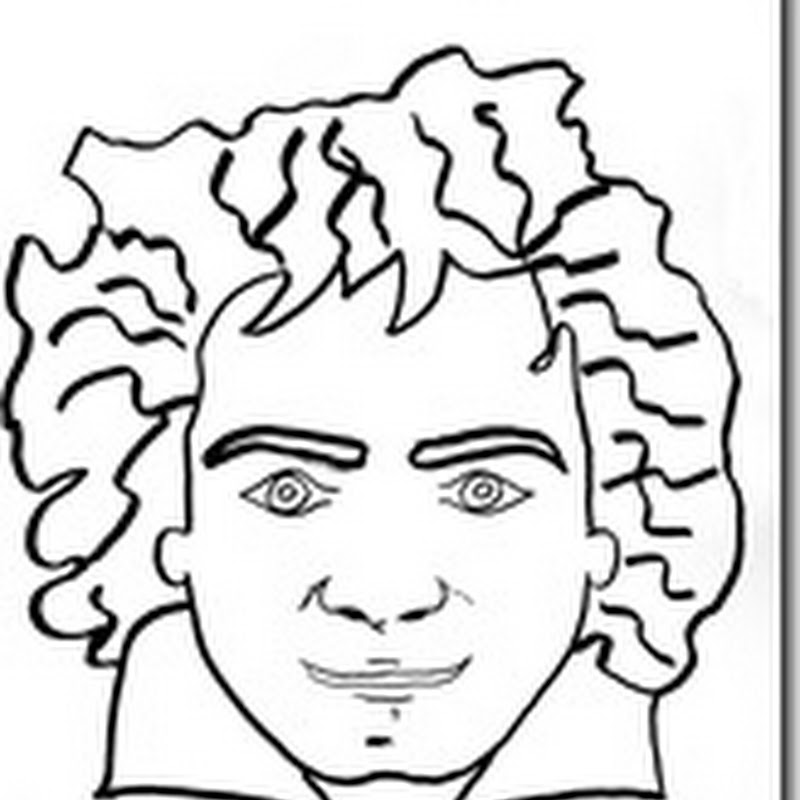 Careta de Beethoven para colorear y usar