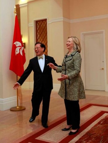 Hillary Clinton Donald Tsang Dancing