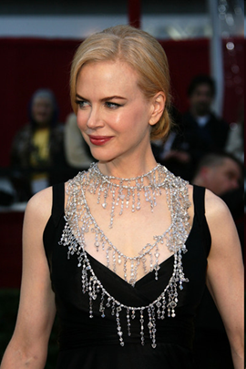 Nicole Kidman diamond necklace at the 2008 Academy Awards