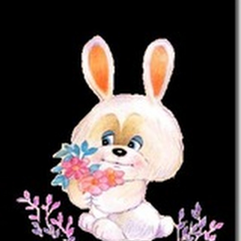 Dibujos color de conejos de pascua para niños