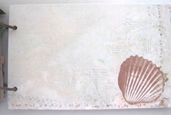 Beach journal mat board front cockle shell page