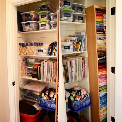 Smile Like You Mean it: Craft Closet Organization with Pull Out Fabric ...