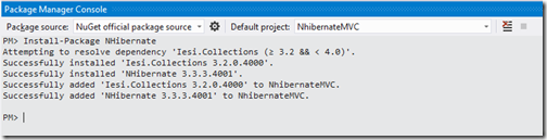 PackageManagerConsoleNhibernate