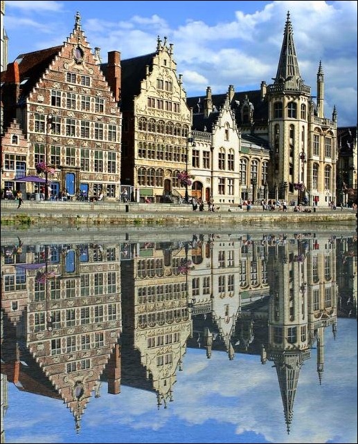 16. Ghent, Belgium reflection in water