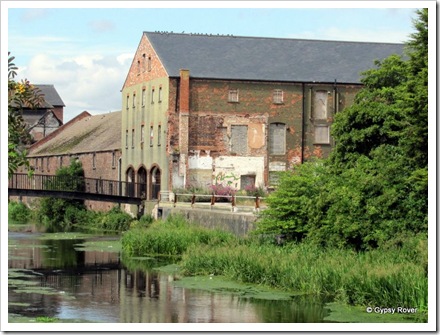 Old warehouses on the inland navigation above the port of Grimsby.