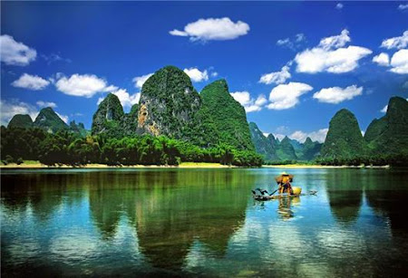 Frumuseti naturale China: Guilin pe raul Li