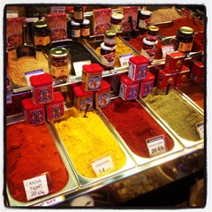 spices at la Boqueria