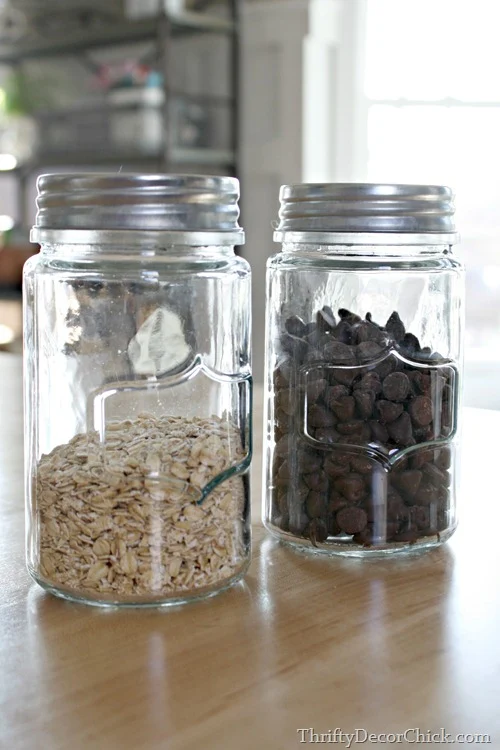 small glass jars with lids