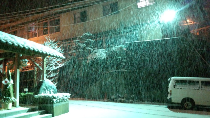 夜の降雪①