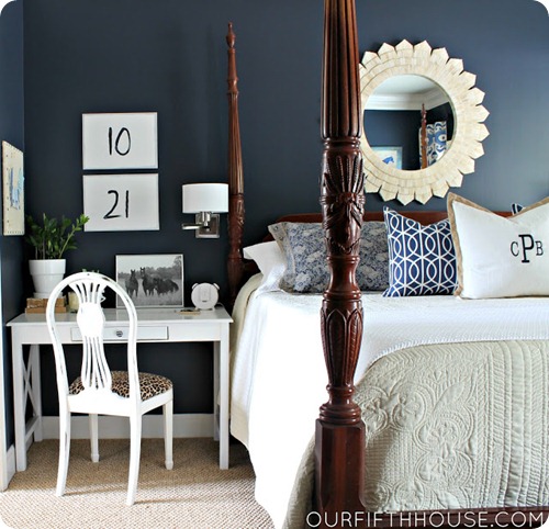 Dark Or Light Side Thrifty Decor, Light Blue Bedroom Walls With Dark Furniture