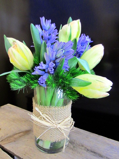 spring wedding flowers - tulips and hyacinth