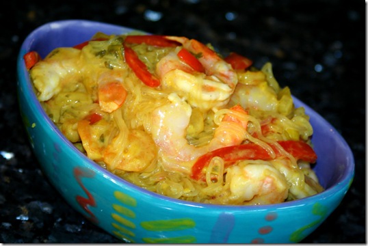Thai Curry Shrimp with Shirataki Noodles