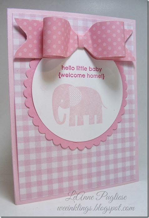 LeAnne Pugliese WeeInklings Zoo Babies Stampin Up Baby Card