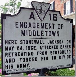 Engagement Of Middletown marker A-16 in Middletown, VA 