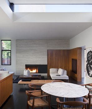 Casa Jigsaw / David Jameson Arquitecto decoracion-salon-con-chimenea