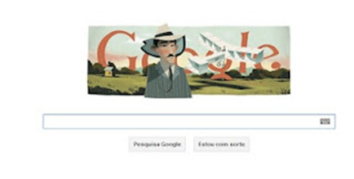 Google homenageia Santos Dumont e 14-Bis