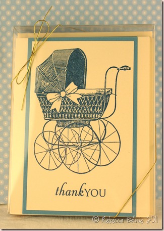 baby buggy card set boxed