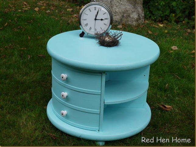 Red Hen Home Round Aqua Table 3