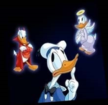 Donald duck Angel and demon