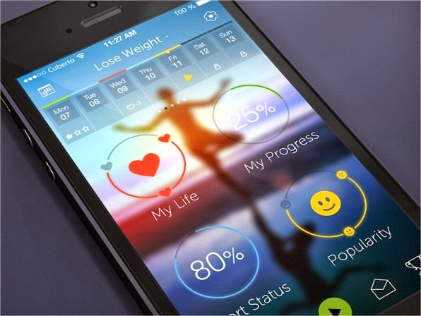 19 increíbles interfaces de aplicaciones móviles hechas para iOS 7 1
