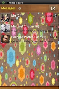 GO SMS - Vintage Flower Screenshots 2