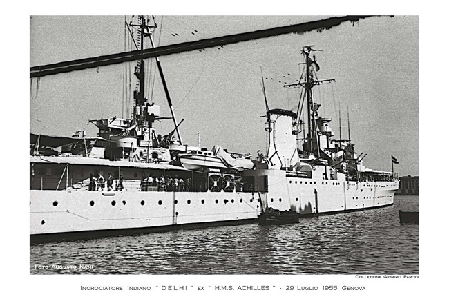 Leander-class Light Cruiser warship INS Delhi [formerly HMS Achilles (HMNZS Achilles)] of the Indian Navy