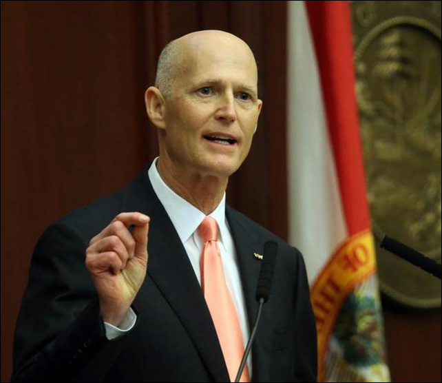 The unwritten policy against using the terms ‘climate change’ and ‘global warming’ went into effect after Florida Gov. Rick Scott took office in 2011. Gov. Scott has repeatedly said he is not convinced that climate change is caused by human activity, despite evidence to the contrary. Photo: Steve Cannon  / AP