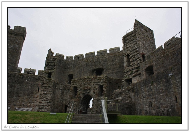 Approaching the Queens Tower in Caernarfon Castle