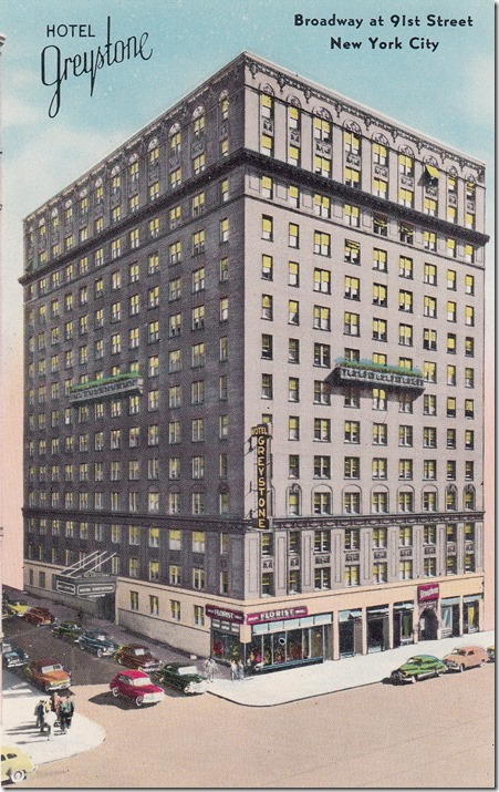 Greystone Hotel in New York - Vintage Postcard