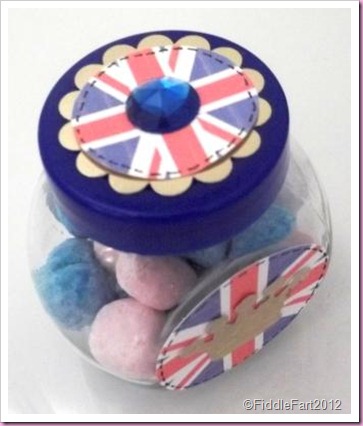 Diamond Jubilee Crafts. sweet jar favour