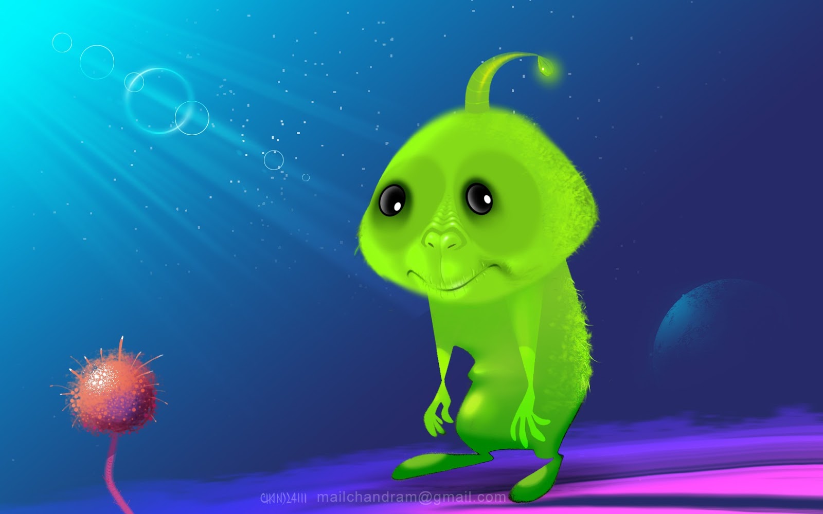 chandram art: Alien Kid