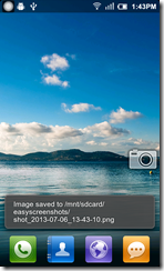 تطبيق سكرين شوت لإلتقاط صور لشاشة الأندرويد يقوم بحفظ الصور فى المجلد المحدد مسبقا بواسطة المستخدم