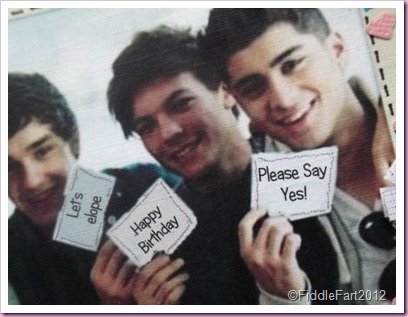 One Direction Birthday card..