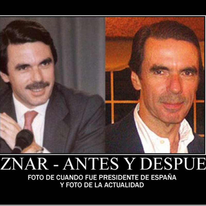desmotivadores, Aznar foto de antes y después